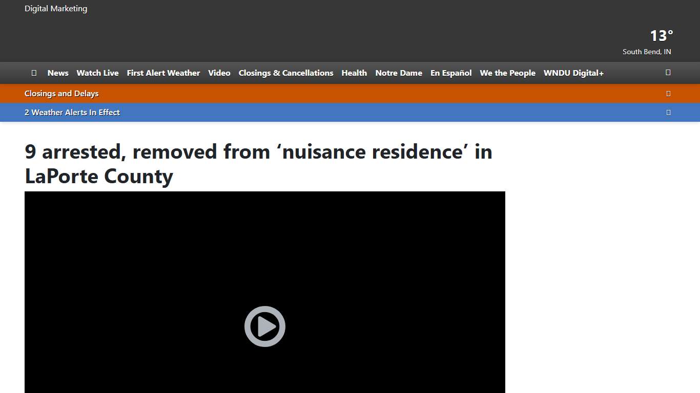 9 arrested, removed from ‘nuisance residence’ in LaPorte County